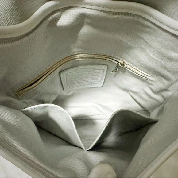 Vintage Coach soho shoulder bag 1994 year Beige and White new without tags - Picture 11 of 16
